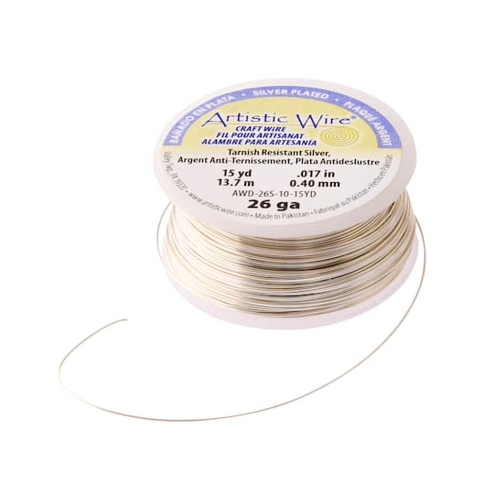 8 Pack: Artistic Wire® Silver Plated 26 Gauge